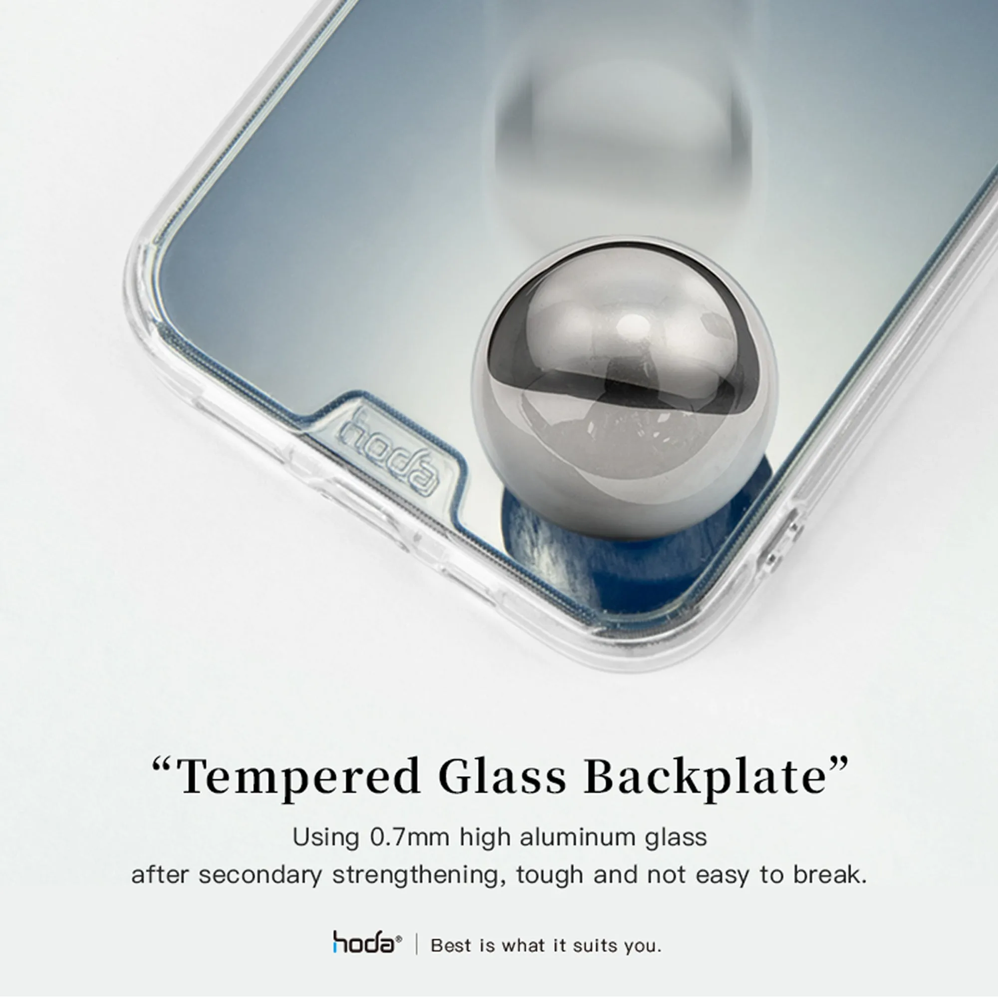 Hoda Crystal Pro Glass Case for iPhone 13 6.1" 5G - Military Standard Case - Clear Black (Barcode: 4711103541593 )