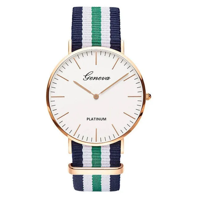 Hot Luxury Brand Nylon Fashion Women Bracelet Quartz Watch Men Ladies Wrist Watch Wristwatches Clock Relojes Mujer Relogio