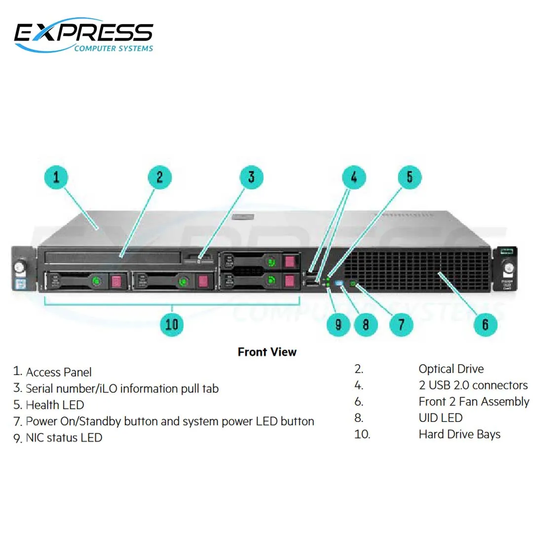 HPE ProLiant DL20 Gen9 G4400 4GB-U Non-hot Plug 2LFF 290W PS Entry Server | 829889-B21