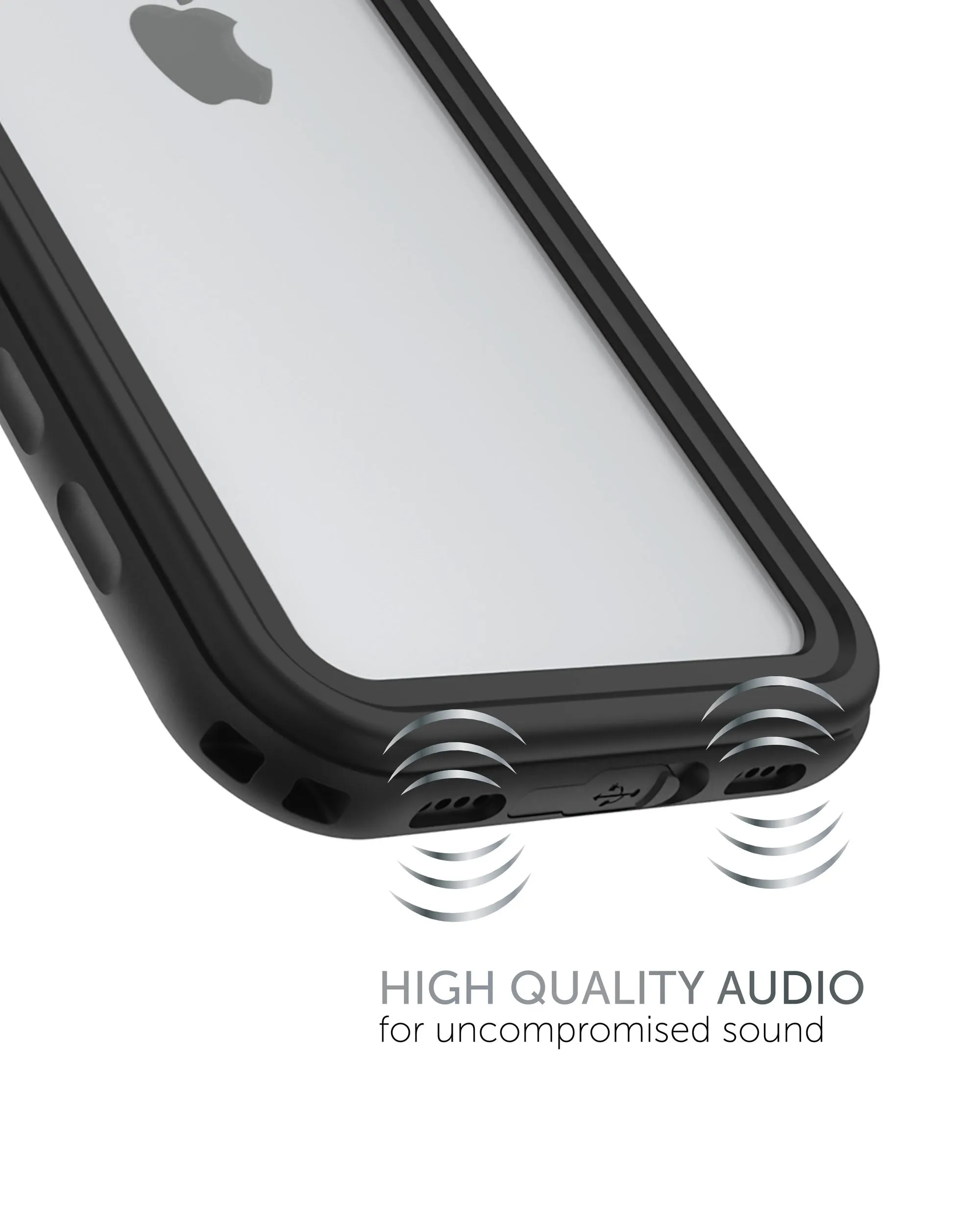 iPhone 14 Pro Tidal Waterproof Phone Case - Black/Clear