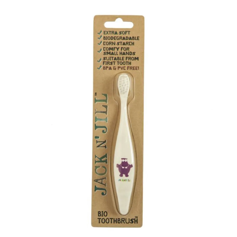 JACK N' JILL Biodegradable Children Toothbrush - Hippo