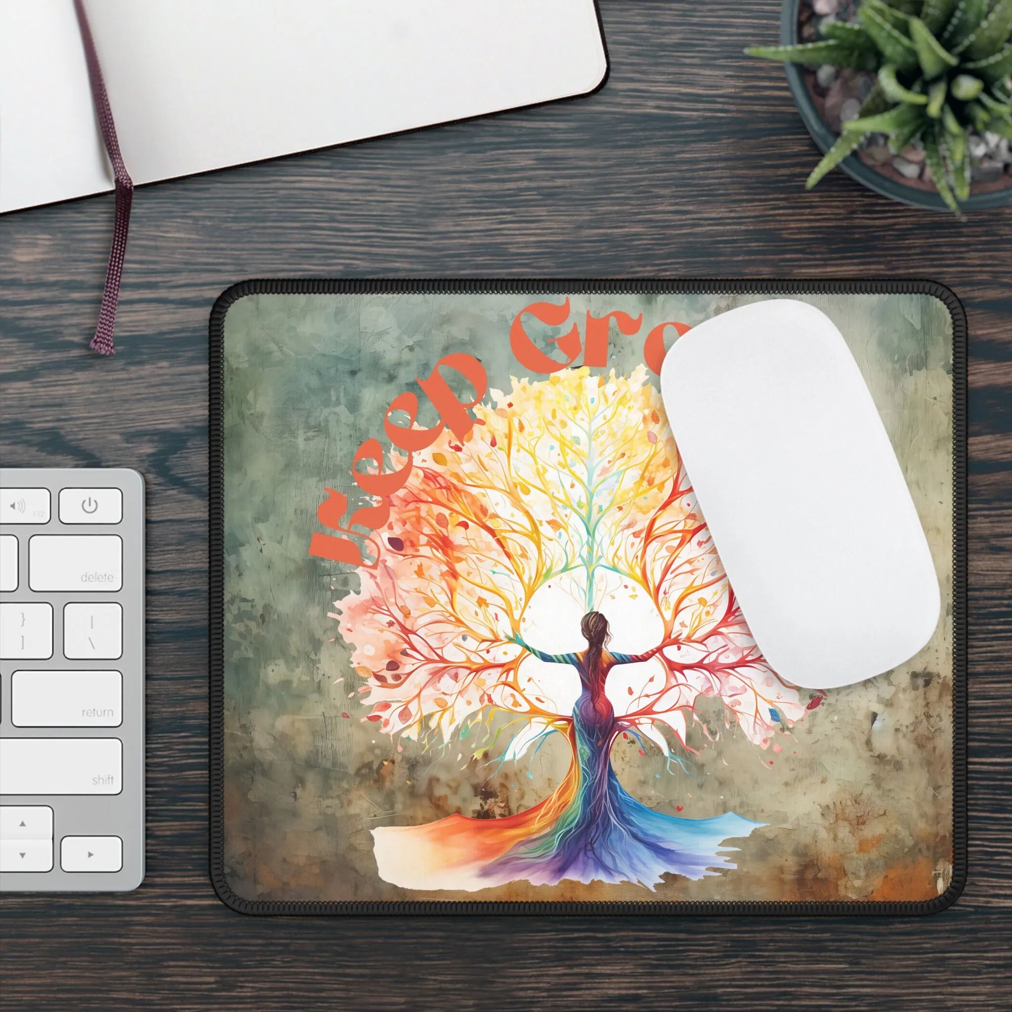 Keep Growing Yoga Mouse Pad,Unique Gift For Meditation And Yoga Lover, Cute Yoga Mouse Pad, Mindful Yoga Gift, Yoga lover Mouse Pad, Yoga Instructor Gift, Gift For Yoga lovers, Gift For Yogi.