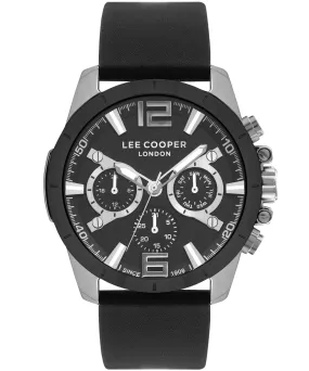 Lee Cooper  Men's Watch Black Dial Black Leather Strap, LC07613.351