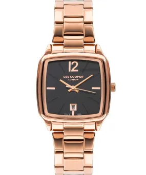 Lee Cooper  Women's Watch Black Dial Rose Gold Metal Strap, LC07612.450