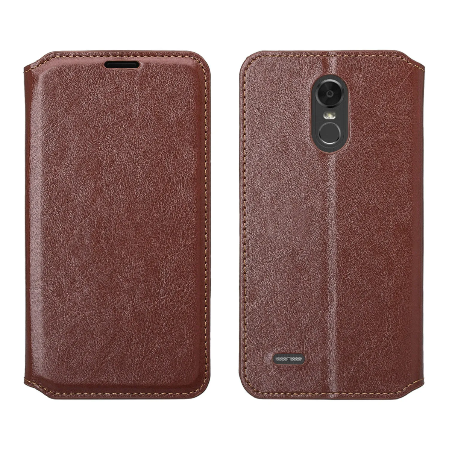 LG Stylo 3 Case, LG Stylo 3 Plus Wallet Case, Slim Magnetic Flip Folio [Kickstand] Pu Leather Wallet Case with ID & Credit Card Slots for Stylo 3 / Stylo 3 Plus - Brown