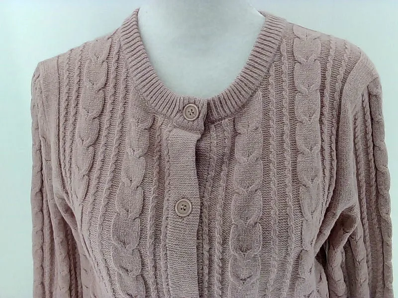 Light Pink Button End Cardigan Sweater Medium