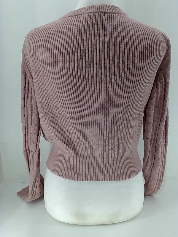 Light Pink Button End Cardigan Sweater Medium