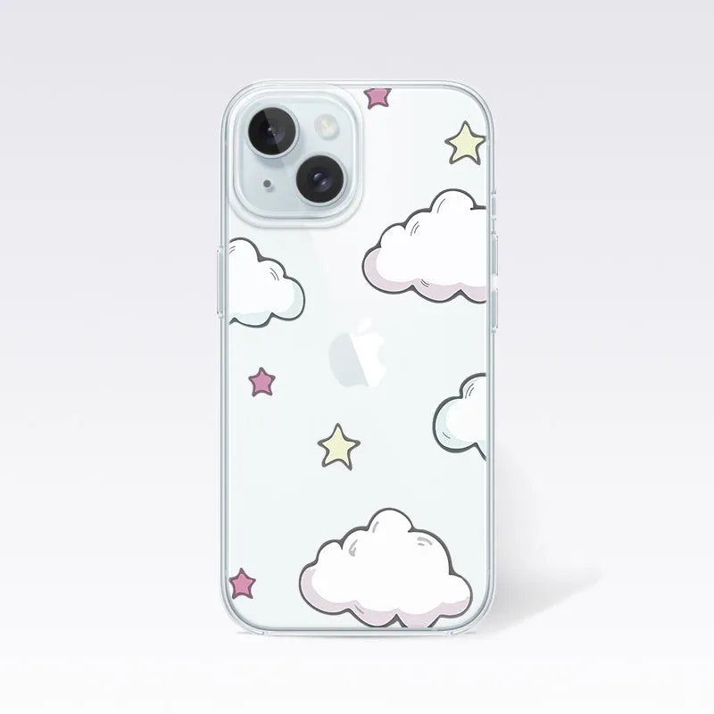 Liitle Clouds with Stars Clear Silicon Cover