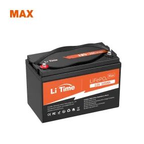 LiTime 12V 100Ah Max LiFePO4 Lithium Deep Cycle Battery