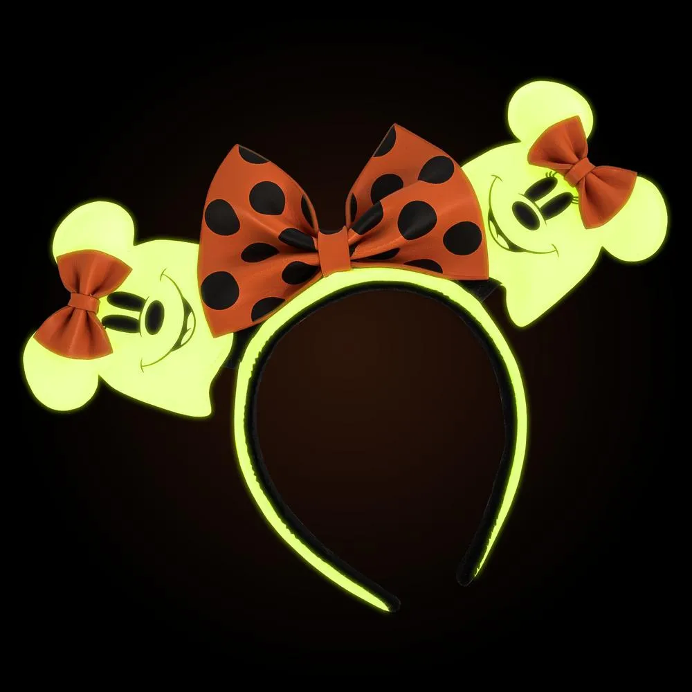 Loungefly x Disney Minnie Mouse Ghost Glow in the Dark Ears Headband