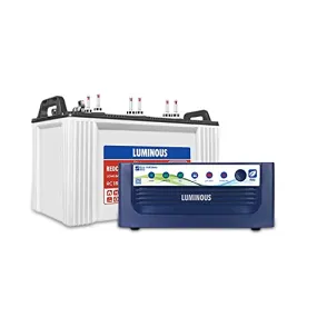 Luminous Inverter & Battery Combo (Eco Volt Neo 850 Pure Sine Wave 700VA/12V Inverter, Red Charge RC 15000ST ShortTubular 120Ah Battery) for Home, Office & Shops