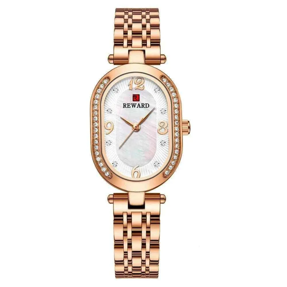 Luxury Stainless Steel Rhinestone Simple Watches For Women GSWB51 Quartz Waterproof