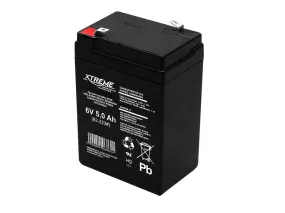 Maintenance free gel battery with a capacity of 5Ah - 6V