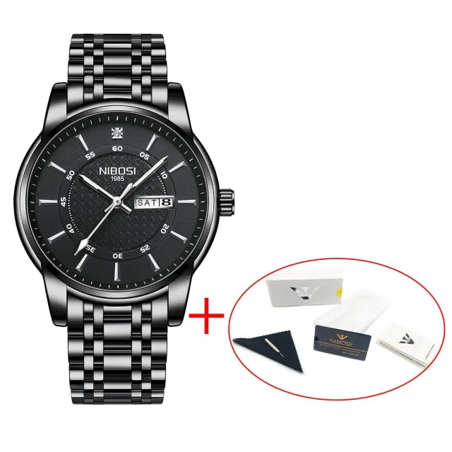 Men Waterproof Business Quartz Wristwatch