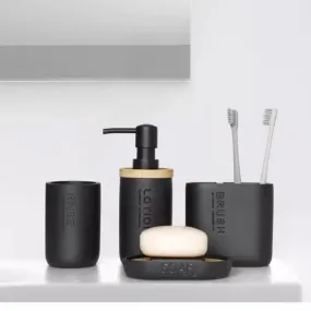 Monochrome Bathroom Accessory Set