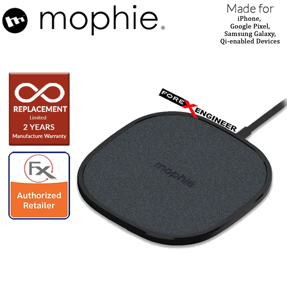 Mophie Wireless Charging Pad ( Fabric ) - 10W compact charging pad for Qi-enabled devices ( Barcode : 848467096613 )