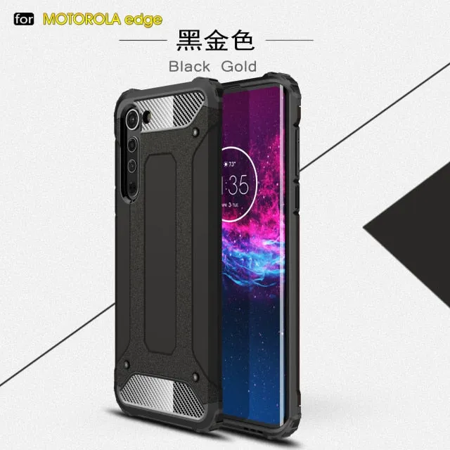 Motorola Case Cover Anti-knock Rugged Armor Back Cover For Moto Edge Silicone Phone Bumper Case For Motorola Edge