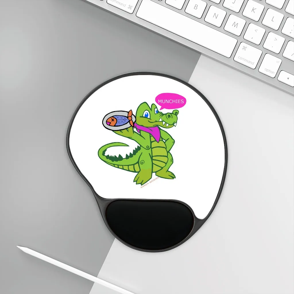 Munchies the Crocodile Mouse Pad With Wrist Rest