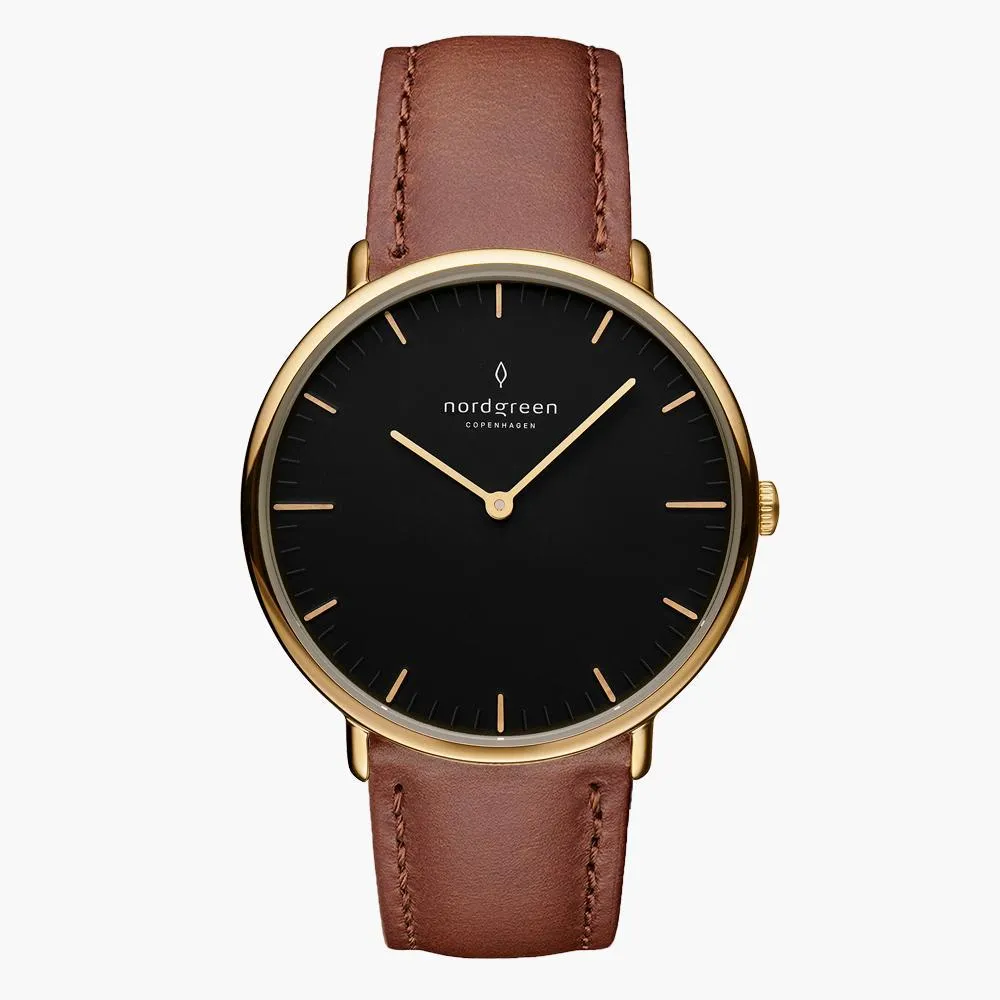 Native | Black Dial - Brown Vegan Leather