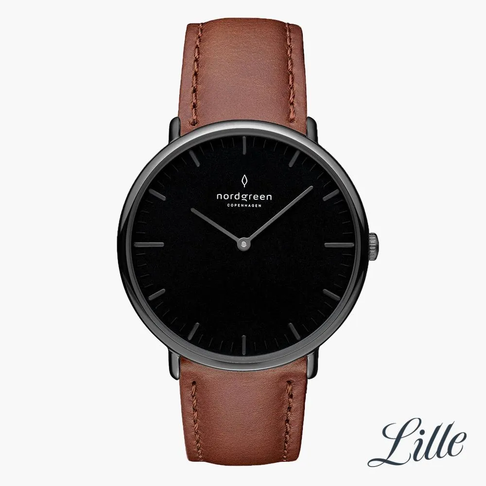 Native | Black Dial - Brown Vegan Leather