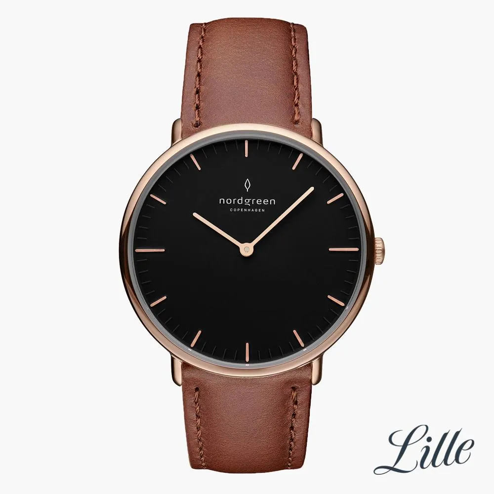 Native | Black Dial - Brown Vegan Leather