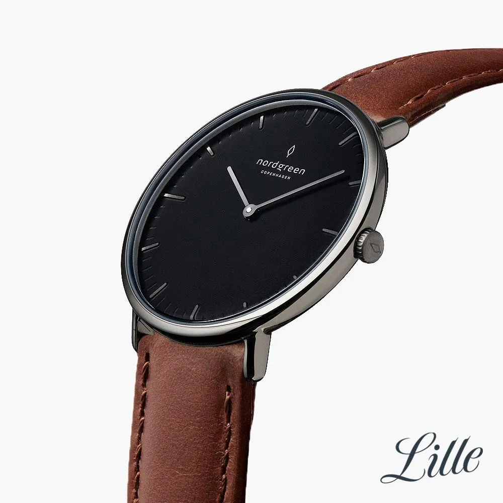 Native | Black Dial - Brown Vegan Leather