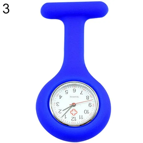 New Cute Silicone Nurse Watch Brooch Fob Pocket Tunic Quartz Movement Watch  N76Y