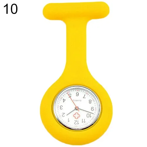 New Cute Silicone Nurse Watch Brooch Fob Pocket Tunic Quartz Movement Watch  N76Y