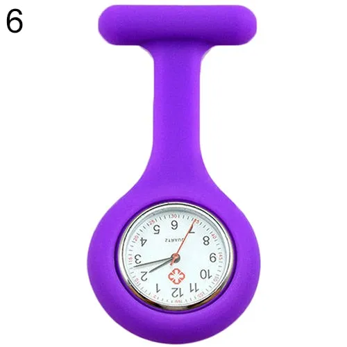 New Cute Silicone Nurse Watch Brooch Fob Pocket Tunic Quartz Movement Watch  N76Y