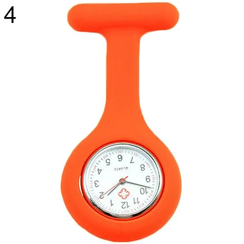 New Cute Silicone Nurse Watch Brooch Fob Pocket Tunic Quartz Movement Watch  N76Y