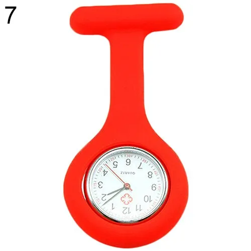 New Cute Silicone Nurse Watch Brooch Fob Pocket Tunic Quartz Movement Watch  N76Y