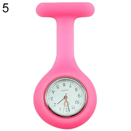 New Cute Silicone Nurse Watch Brooch Fob Pocket Tunic Quartz Movement Watch  N76Y