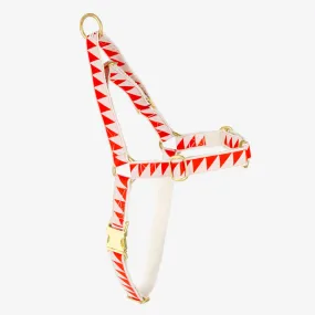 Nice Grill Good Walk No-Pull Dog Harness: Cream Vermillion