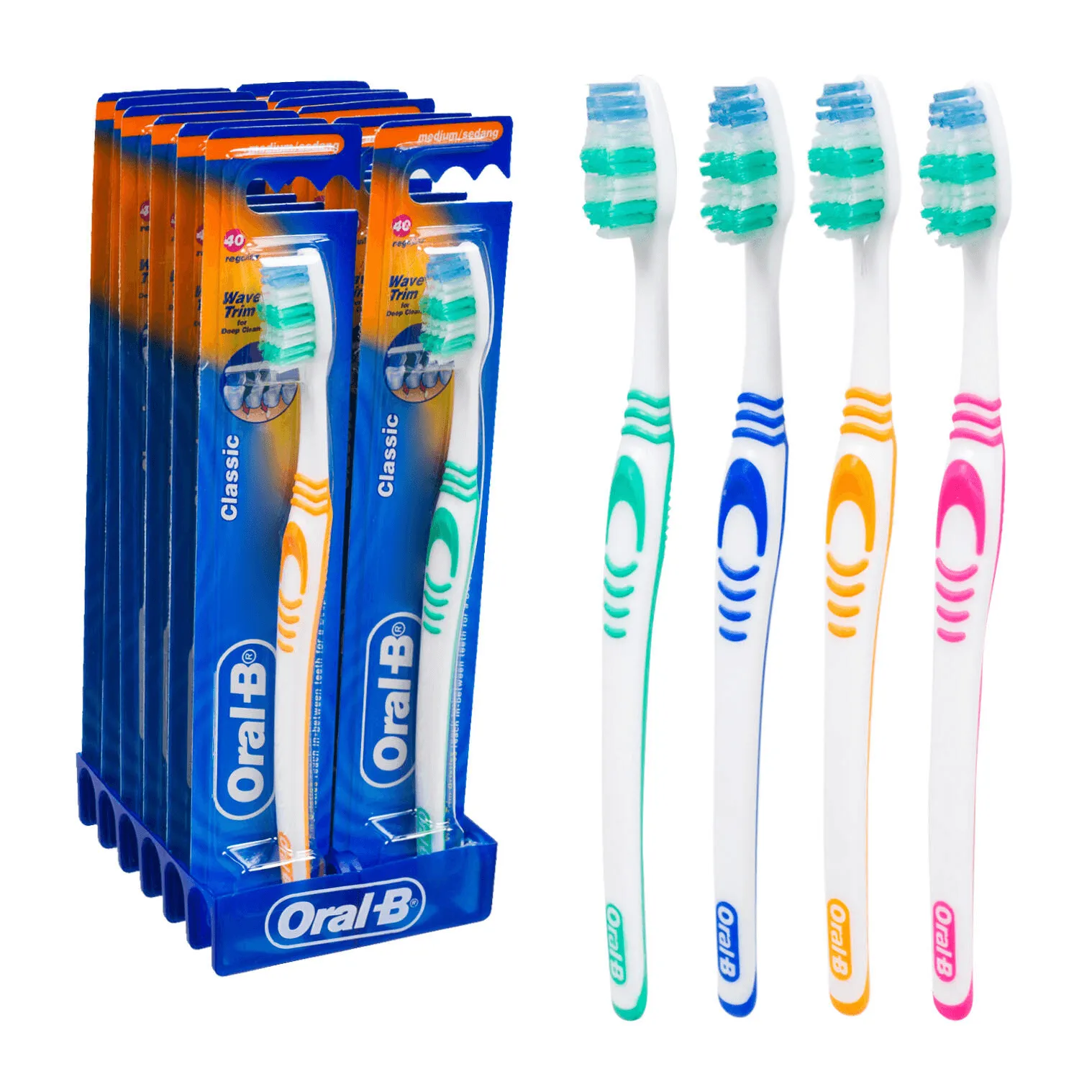 Oral-B Classic Toothbrush - Medium (Set Of 12)