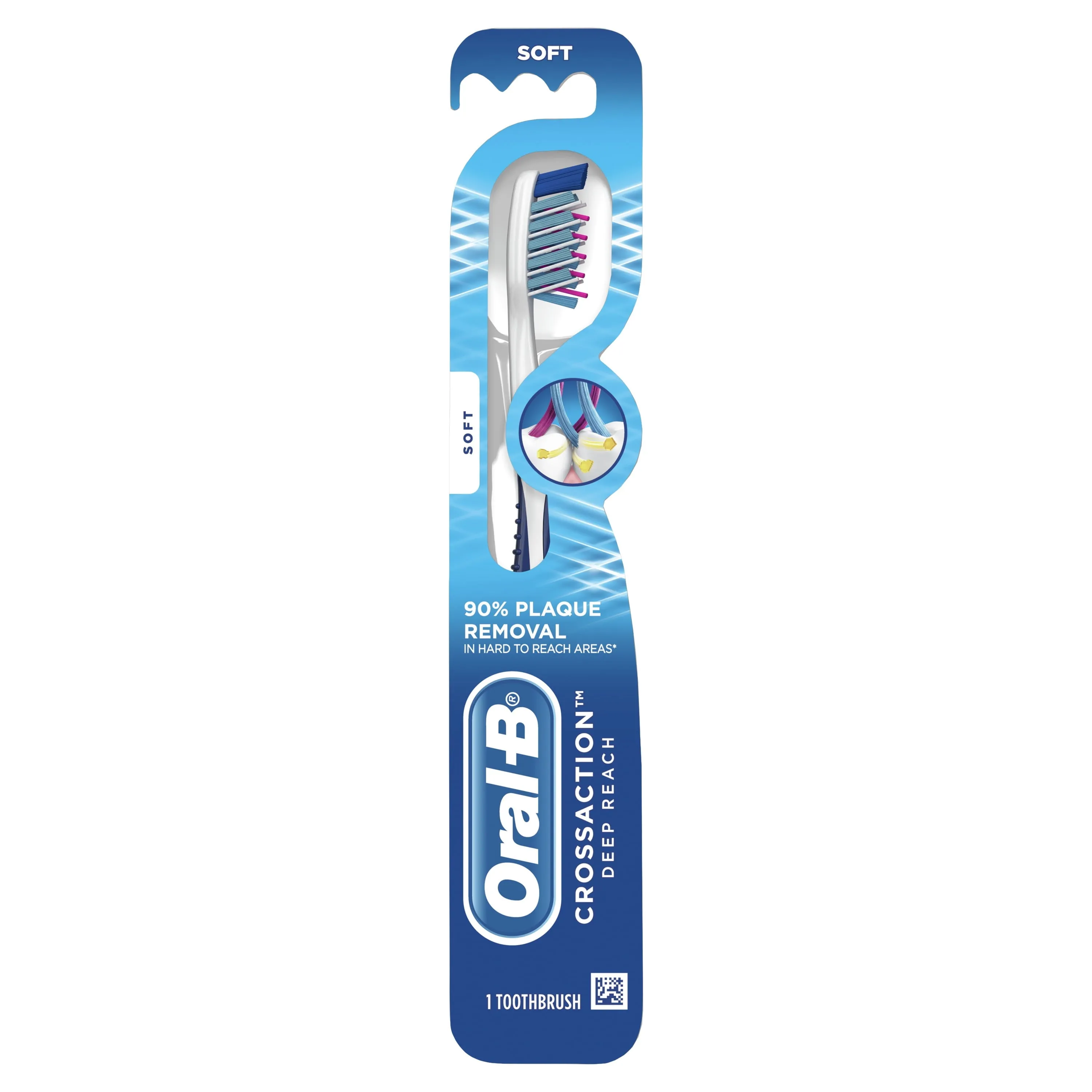 Oral-B CrossAction Deep Reach Manual Toothbrush, Soft, 1 Ct