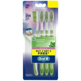 Oral B Ultrathin Green Extra Soft Toothbrush - Sensitive (Buy 2 Get 2 Free)