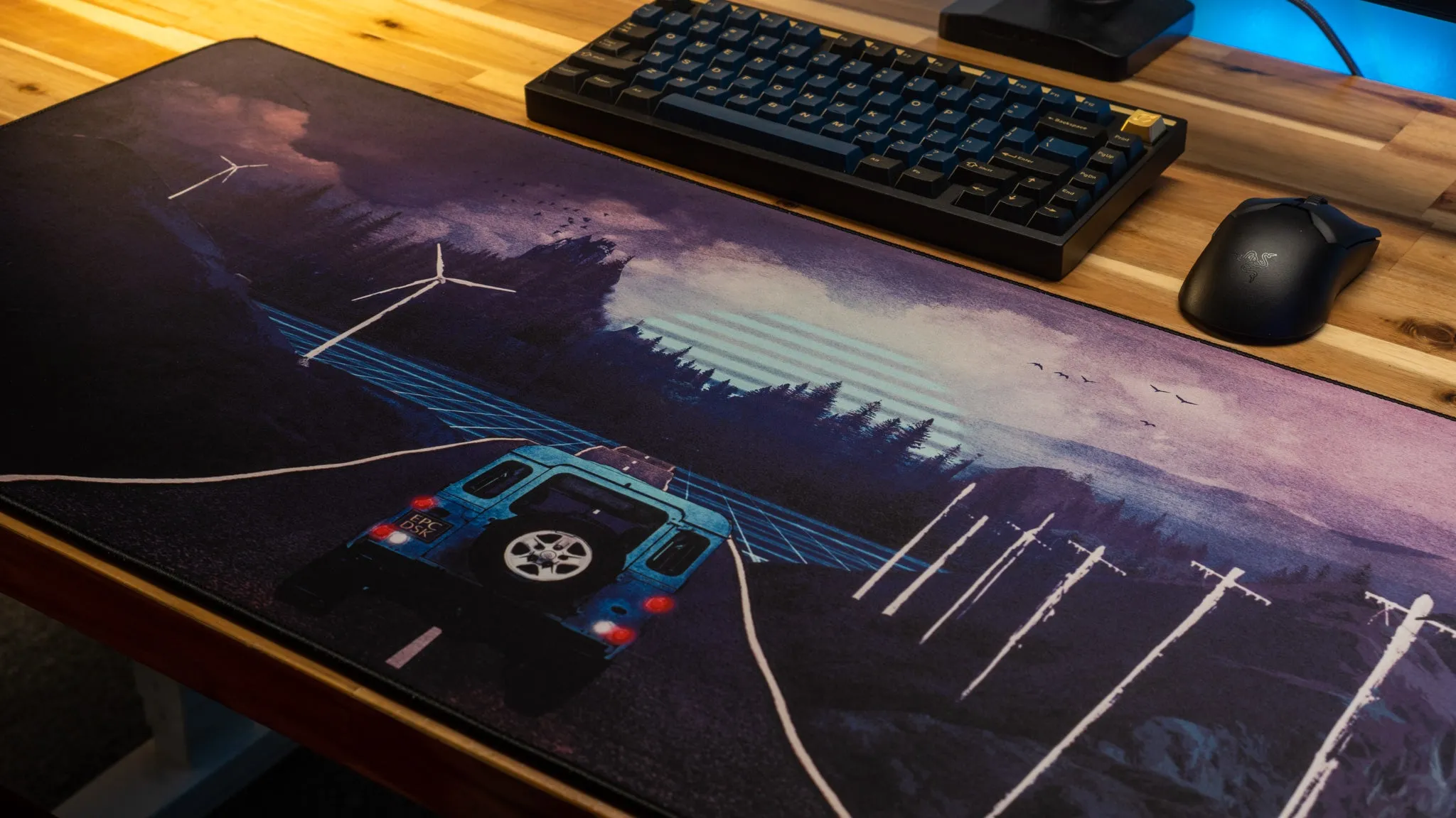 Outrun "Bluewave" Limited Editio Retrowave XL Mouse Pad Deskmat