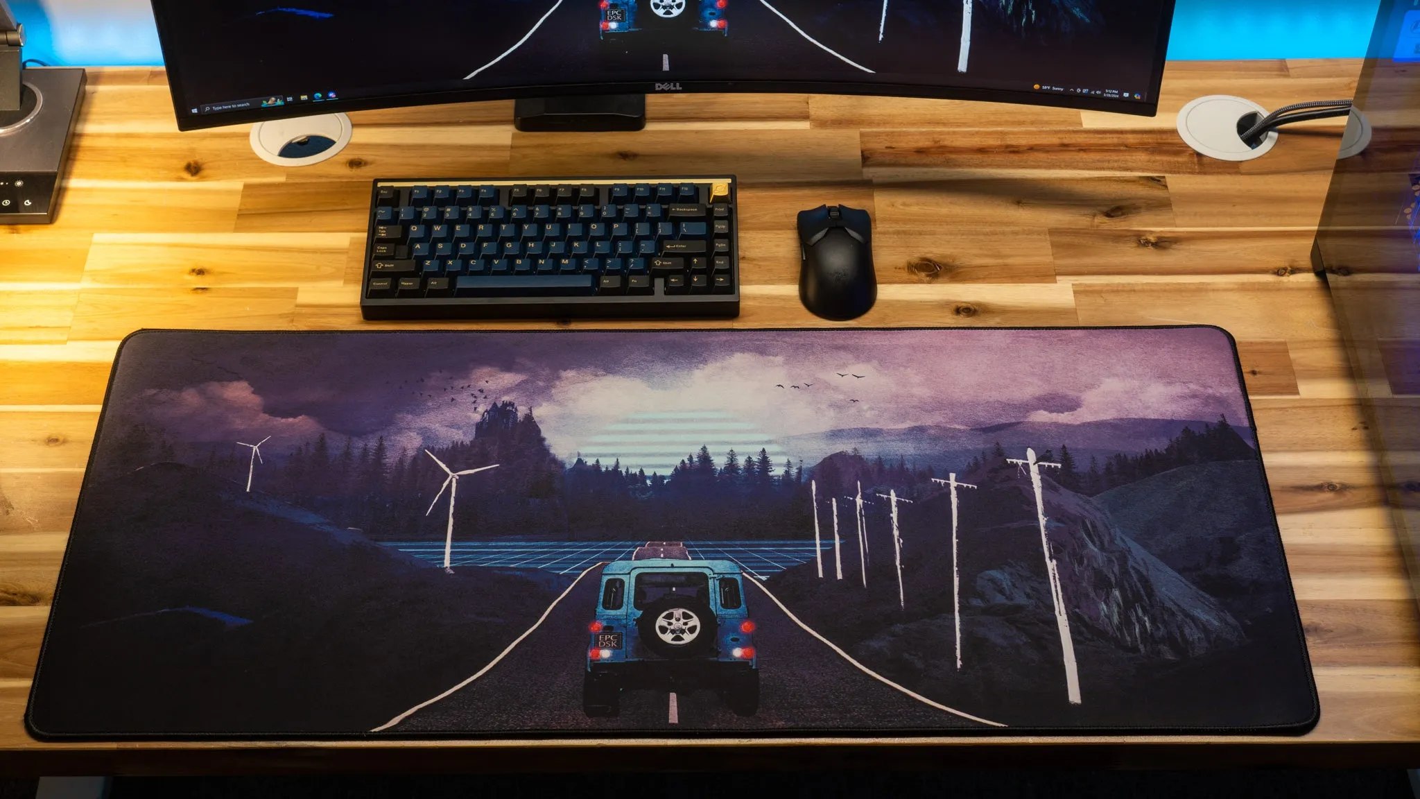 Outrun "Bluewave" Limited Editio Retrowave XL Mouse Pad Deskmat