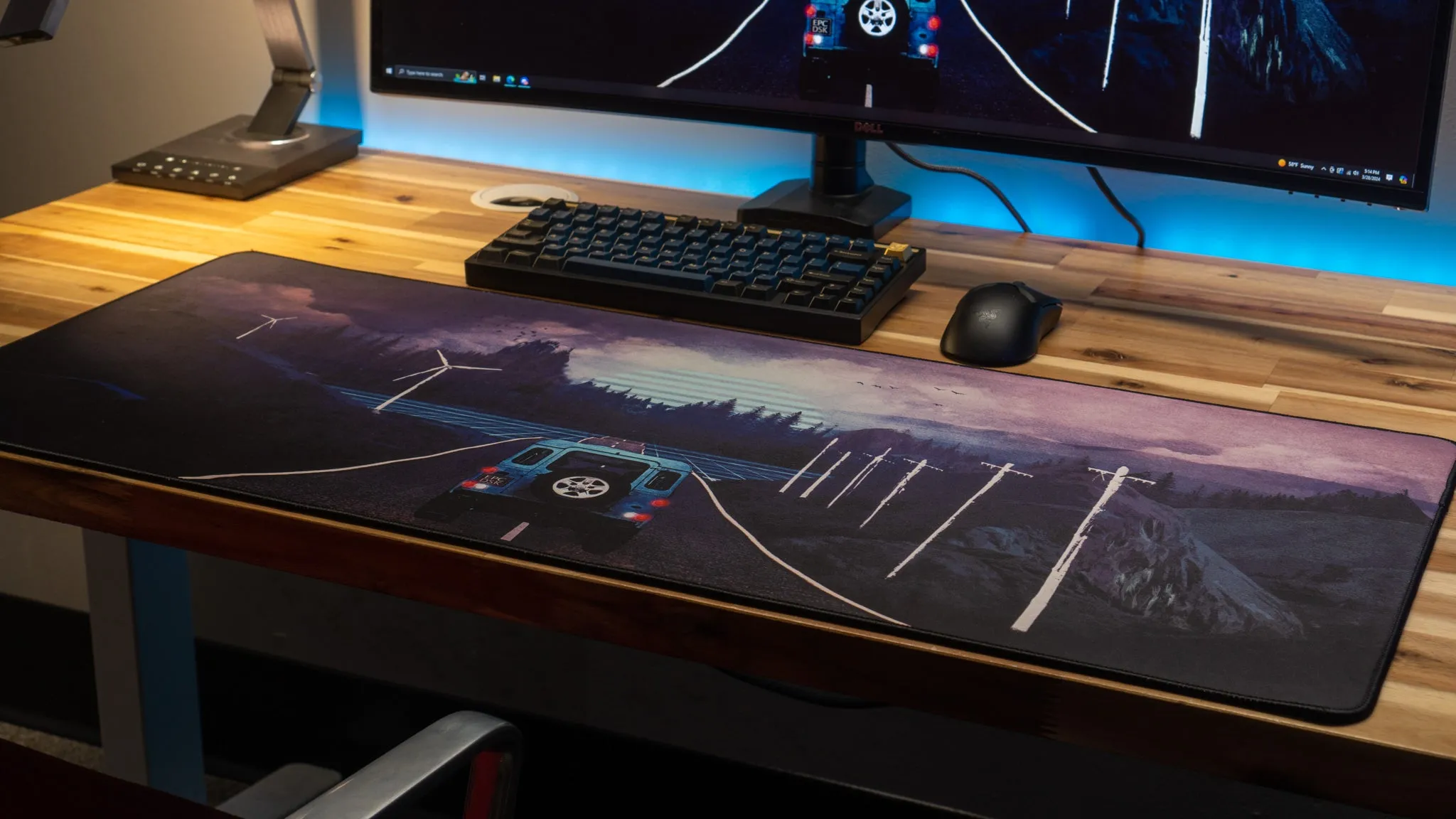 Outrun "Bluewave" Limited Editio Retrowave XL Mouse Pad Deskmat