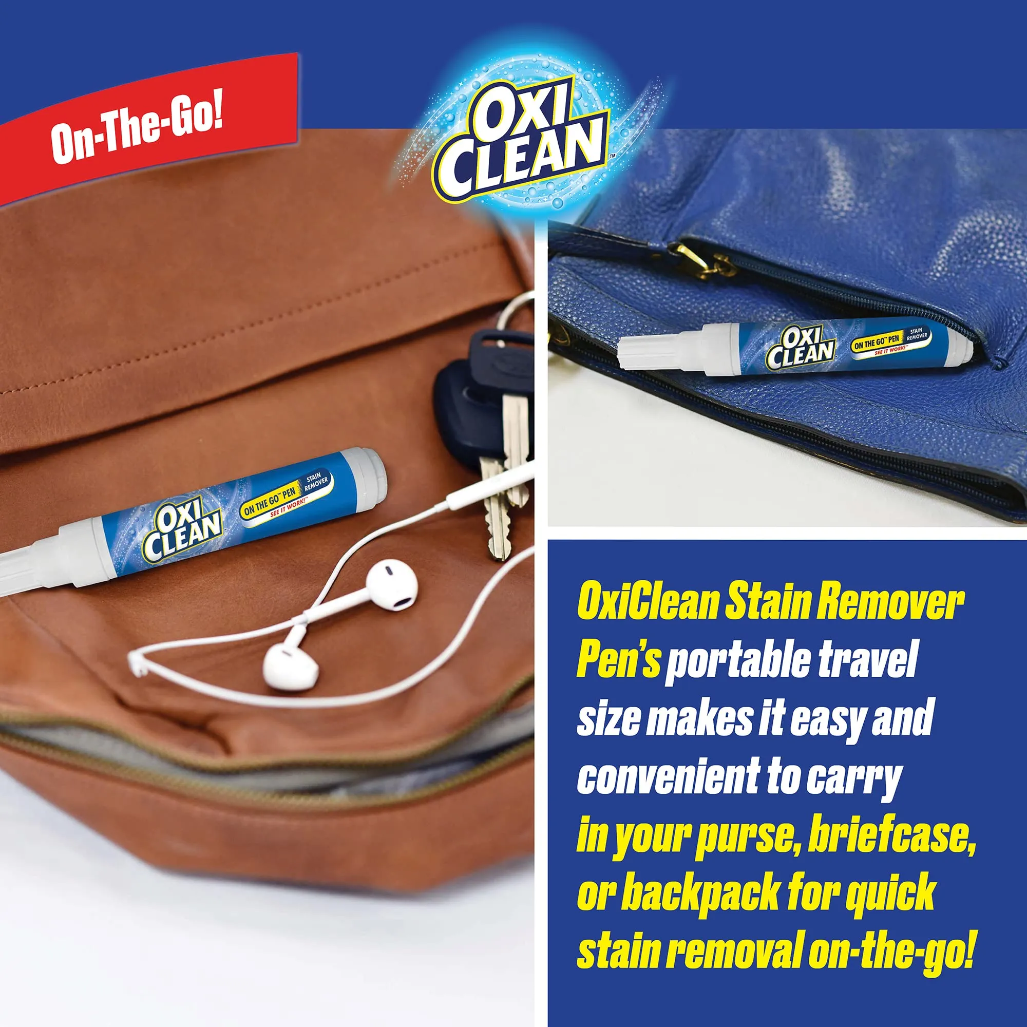 OxiClean OnTheGo Stain Remover Pen 0.73 Fl Oz Pack of 3