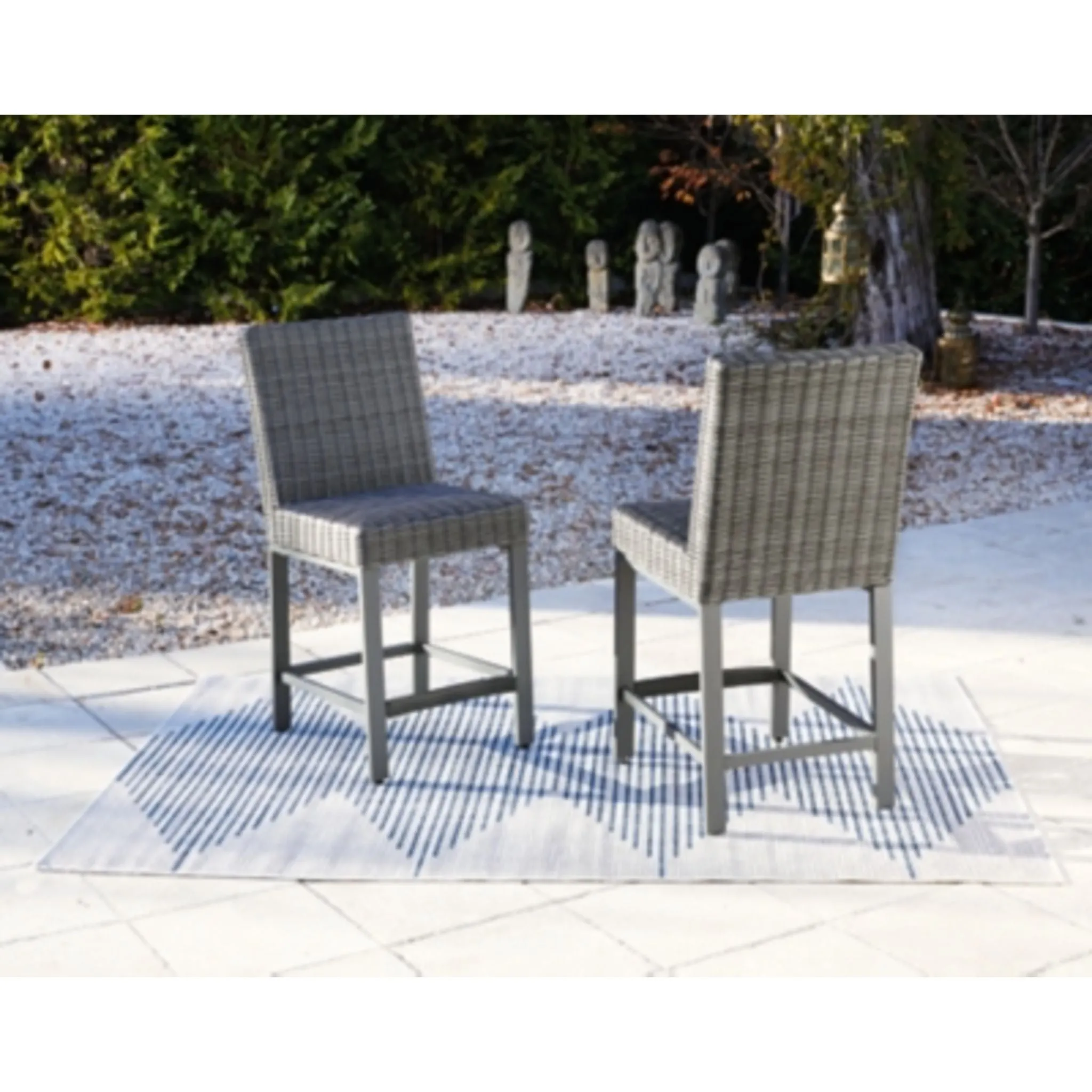 Palazzo Outdoor Barstool (set of 2) - Gray