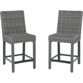 Palazzo Outdoor Barstool (set of 2) - Gray