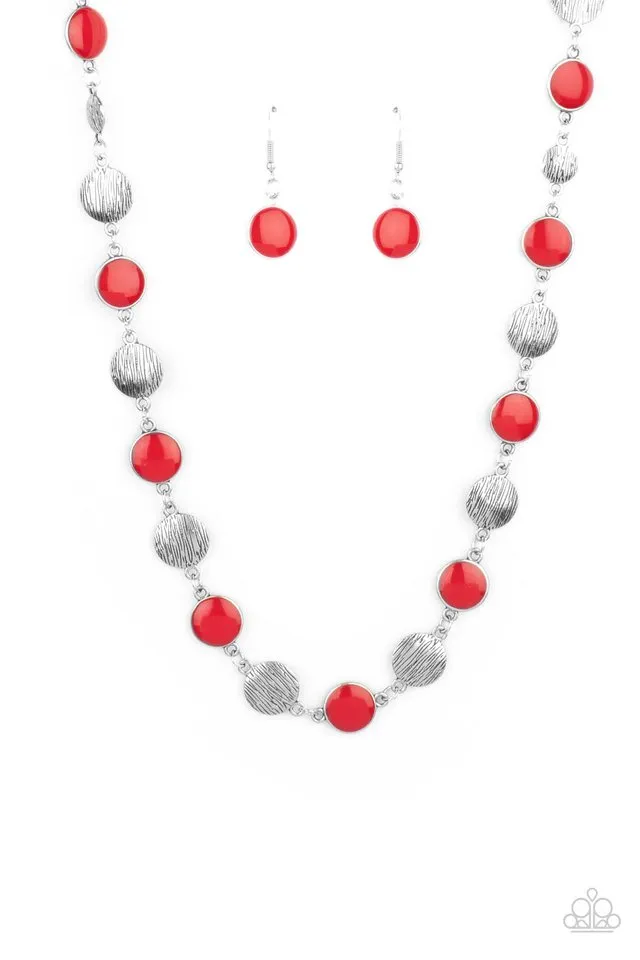 Paparazzi Necklace ~ Harmonizing Hotspot - Red