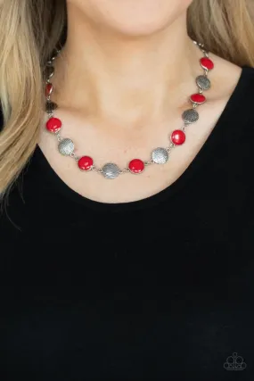 Paparazzi Necklace ~ Harmonizing Hotspot - Red