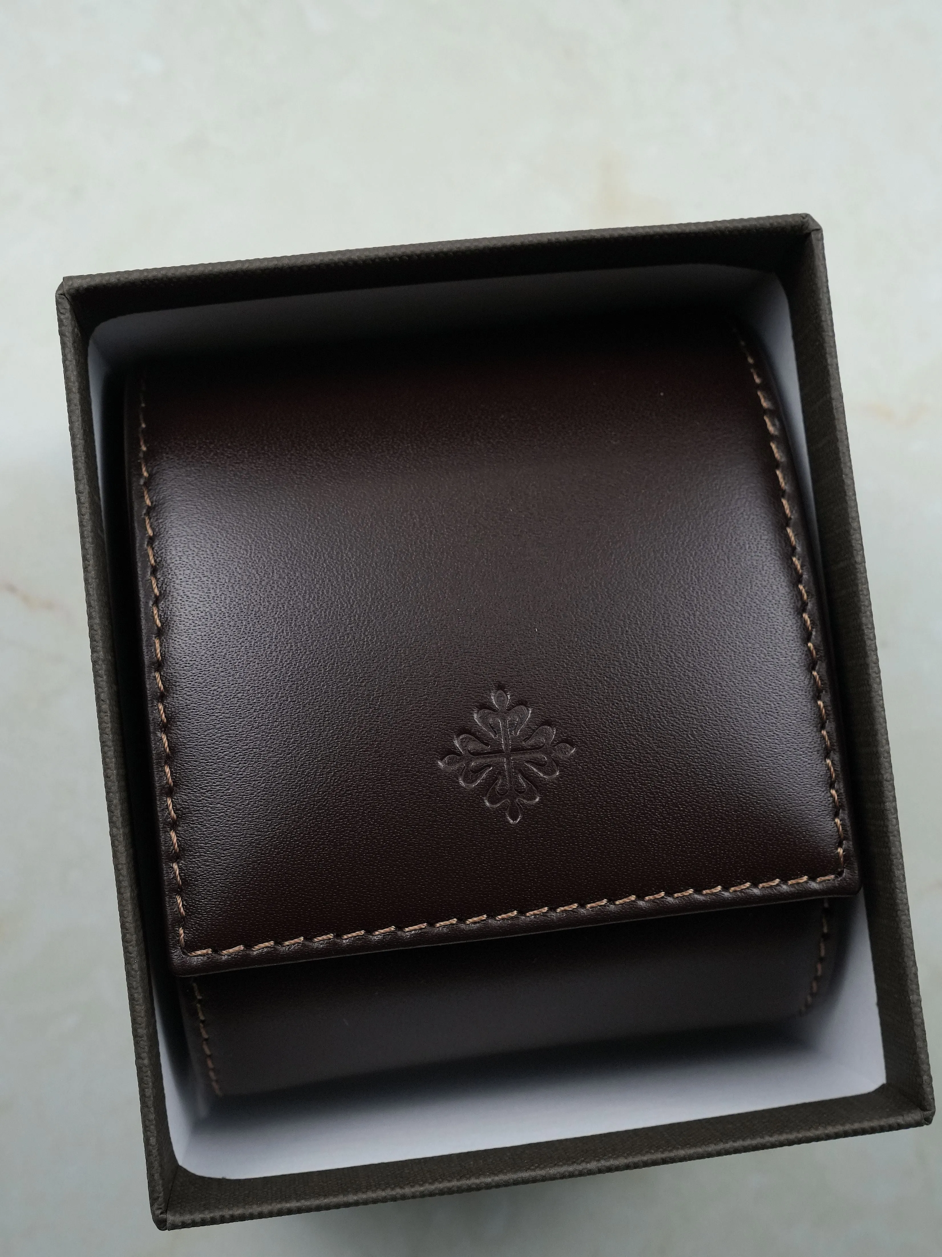 Patek Philippe NOS Uhren Reise Box / Service Box / Leder mit Umkarton