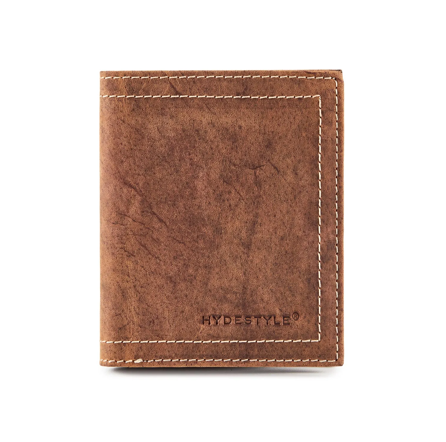 Paulo Distressed leather men's bi-fold coin wallet #GW705