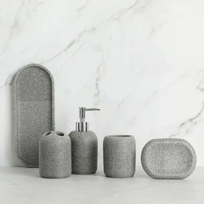 Pebble Bathroom Accessory Set