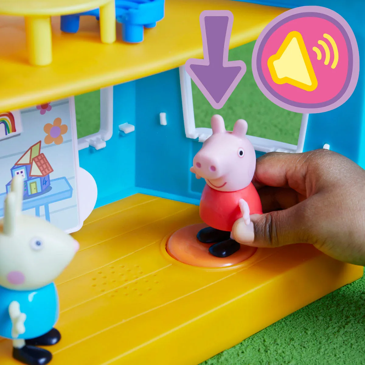 Peppa Pig  Kids-Only Clubhouse Playset with Peppa and Rebecca Rabbit Figures