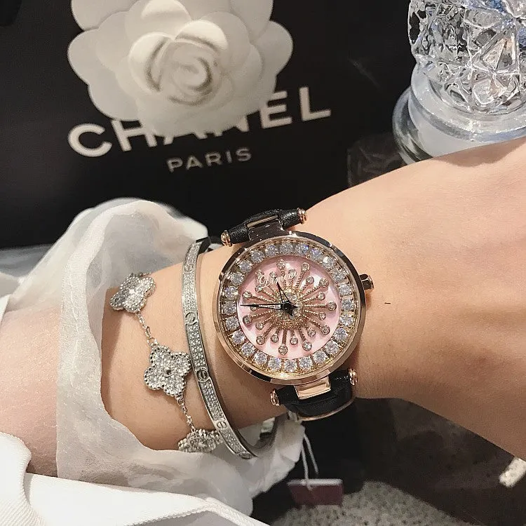 Pink Shell Chassis Women's Watch