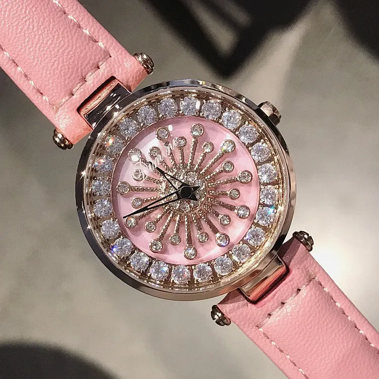 Pink Shell Chassis Women's Watch